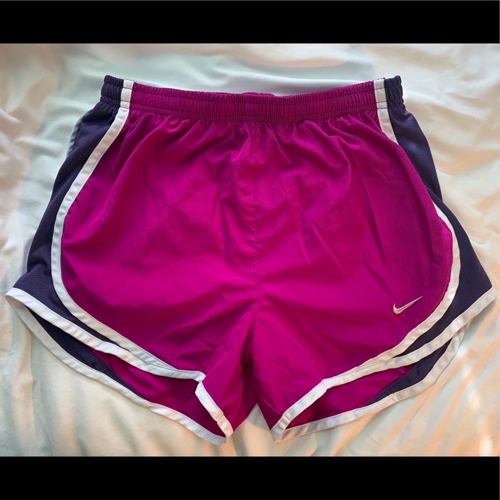 purple nike dri-fit running shorts